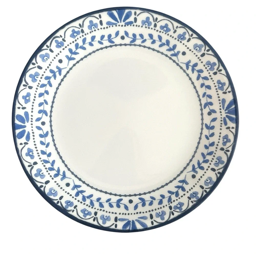 Corelle Portofino Salad Plates Italian Coastal Blue White 8.5